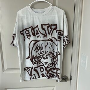 Graphic Kids T-Shirt - White and Brown